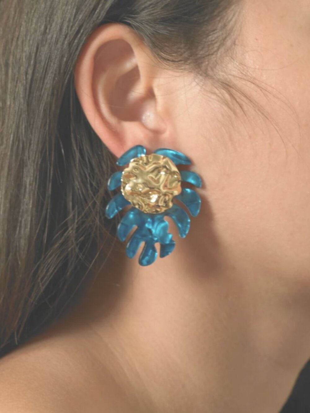 LIKE NEW. PEET DULLAERT Boha Earrings - Azura/Gold
